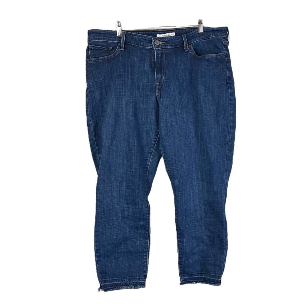 Levi’s Women's Jeans 711 Skinny Ankle Raw Released Hem Mid Rise Plus Size 20W